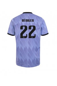 Real Madrid Antonio Rudiger #22 Fotballdrakt Borte Klær 2022-23 Korte ermer